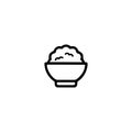 Illustration rice icon and simple flat symbol for website,mobile,logo,app,UI