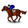 illustration, rider on horse, horse and equestrian sport