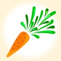 Illustration of a ripe orange carrot Royalty Free Stock Photo