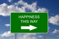 Illustration of Road Sign Showing Happiness Royalty Free Stock Photo