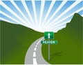 Illustration of road to heaven Royalty Free Stock Photo