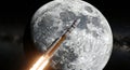 Rocket Launch to Moon Artemis Mission Space Exploration Royalty Free Stock Photo