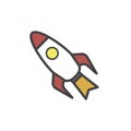 Illustration of rocket ship isolated Royalty Free Stock Photo