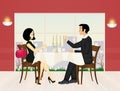 Romantic dinner for two Royalty Free Stock Photo