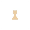 Illustration of a rook chess figure isolated on a white background Royalty Free Stock Photo