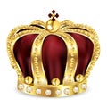 royal gold crown with jewels and ornament Royalty Free Stock Photo