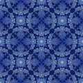 Illustration Royal indigo blue Porcelain Thai flower traditional ornamental element style design for seamless pattern