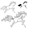 Illustration - running horse Royalty Free Stock Photo