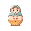 Illustration of a Russian Matryoshka doll Royalty Free Stock Photo