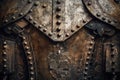 illustration, rusty metal armor, generative ai