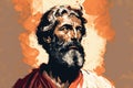 Illustration of Saint Peter Apostle of Christ. Generative AI Royalty Free Stock Photo