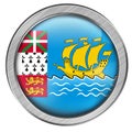 Saint Pierre Miquelon Glass Web Button