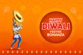 Sale and promotion advertisement for Happy Diwali Holiday background for light festival of India
