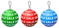 Sale tag round design with three colors Royalty Free Stock Photo