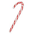 Candy cane sweet sugar treat illustration christmas Royalty Free Stock Photo