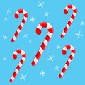 Candy cane sweet sugar treat illustration christmas Royalty Free Stock Photo