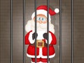 Illustration of Santa Claus arrested