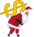 Illustration of Santa Claus in various poses dolla Royalty Free Stock Photo
