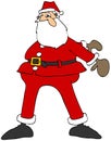 Santa doing the floss dance