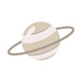 Illustration of saturn planet solar system isolated white background Royalty Free Stock Photo