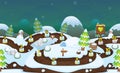 Snowy Winter Game Level Map