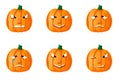 Smileys from pumpkin for Halloween