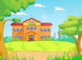 Illustration of school building