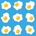 Illustration of scrambled eggs pattern