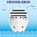 Illustration of sea cruise passenger liner.