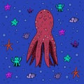 sea inhabitants octopus