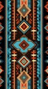 Seamless African pattern,  Ethnic ornament on the carpet,  Aztec style,  Tribal motif Royalty Free Stock Photo