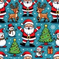 The Illustration of Seamless Pattern of Christmas Items Royalty Free Stock Photo