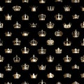 seamless pattern with golden crowns