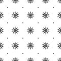 Seamless pattern with icons of steering wheels on white background