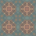 Seamless pattern with mandalas,  Vintage decorative elements,  Hand drawn oriental background Royalty Free Stock Photo