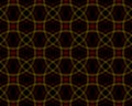 Illustration of a seamless tile pattern with yellow and red circles on a black background Royalty Free Stock Photo