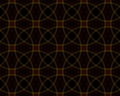 An illustration of a seamless tile pattern with yellow and red circles on a black background Royalty Free Stock Photo