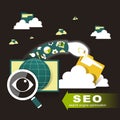 Illustration of search engine optimization Royalty Free Stock Photo