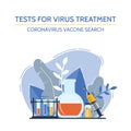 Illustration of searching for cure for viral infection Royalty Free Stock Photo