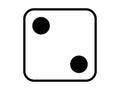 Illustration of the second number of the dice Royalty Free Stock Photo