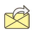 Illustration Send Message Icon For Personal And Commercial Use.