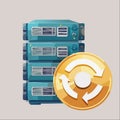 Data Center Server Refresh and Backup Process Royalty Free Stock Photo