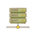 Illustration of a Server Stack Representing Computing Power and Data Storage for Technology and Business Royalty Free Stock Photo
