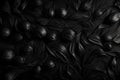 Black Matte Relief Wallpaper