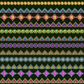 set of beads of multi-colored brush borders for design Royalty Free Stock Photo