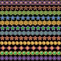 set of beads of multi-colored brush borders for design Royalty Free Stock Photo