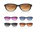 Set of black sunglasses