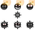 Illustration set of Cartoon Bombs