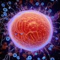Illustration of a set of cells Reproduction Royalty Free Stock Photo