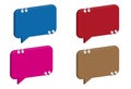 3dÂ colorful quote speech bubbles with quotation marks, vector illustration Royalty Free Stock Photo